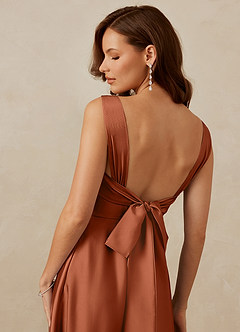 Christian Siriano Bridal for Azazie 1001 Bridesmaid Dresses Cedar Rose A-Line Sweetheart Neckline Stretch Satin Dress image10