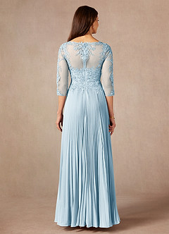 Azazie Corinne Mother of the Bride Dresses Sky Blue A-Line Sequins Chiffon Dress image4