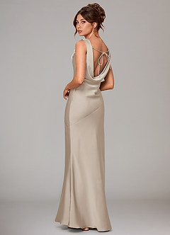 Azazie Rylina Bridesmaid Dresses Frost Mermaid Stretch Satin Dress image4