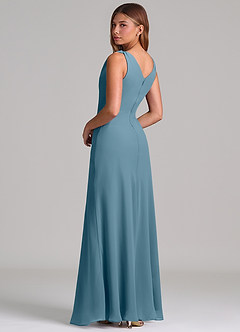 Azazie Nerine Brudtärnklänningar Klä av A-Linje i Chiffong Plisserad Bermuda image2