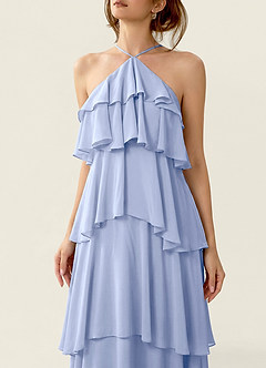 Nevieve Eis Robe de vacances à volants en mousseline satinée image5