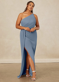 Christian Siriano Bridal for Azazie 1003 Bridesmaid Dresses Twilight Sheath One Shoulder Chiffon Dress image8
