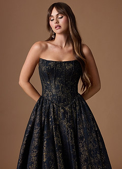 Skyla Maxi Klänning Förgylld Midnatt image7