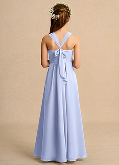 Azazie Tater Junior Formal vestidos de niña de las flores Vestido de Hielo de Gasa de Corte En A con Plisado image2