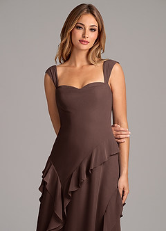 Azazie Sloane Bridesmaid Dresses Ganache A-Line Sweetheart Neckline Chiffon Dress image7