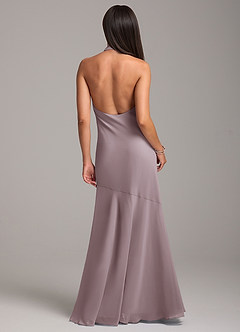 Azazie Lorena Bridesmaid Dresses Dusk Mermaid Pleated Chiffon Dress image7