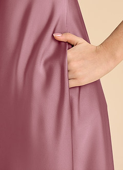 Azazie Sissy Junior Klä av A-Line i Stretch Satin Av axeln image7