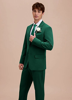 front Ethan Emerald Refined Weave Suit Jacket