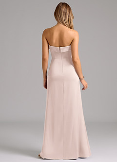 Azazie Aretha Bridesmaid Dresses Blushing Pink A-Line Strapless Stretch Satin Convertible Dress image7