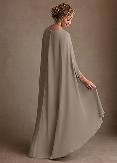 Azazie Boudica Suknie dla Matki Panny Młodej Linia A Pofałdowany Szyfon Długość podłogi Sukienka image4