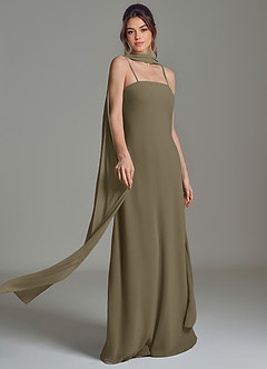 Azazie Ilana Bridesmaid Dresses Willow Green A-Line Strapless Chiffon Dress image7