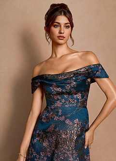 Jordan Teal Floral Midi Dress image6