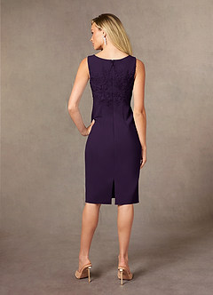 Azazie Ryne Mother of the Bride Dresses Plum Sheath Lace Dress image2