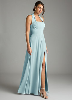 Azazie Tamira Suknie dla druhen Linia A Pofałdowany Szyfon Do ziemi Sukienka image7