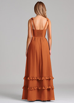 Azazie Anastacia 신부 들러리 드레스 A라인 스윗하트 네크라인 쉬폰 바닥 길이 드레스 image2