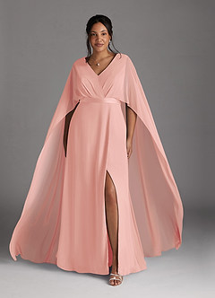 Azazie Isa Mother of the Bride Dresses Rosette A-Line V-Neck Pleated Chiffon Dress image7