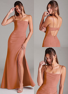 Azazie Leonis Bridesmaid Dresses MAI TAI Sheath Strapless Chiffon Convertible Dress image9