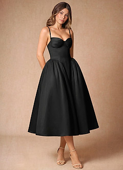 Relana Black Midi Dress image5