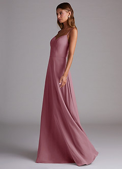 Azazie Marley Bridesmaid Dresses Vintage Mauve A-Line Off the Shoulder Chiffon Convertible Dress image6
