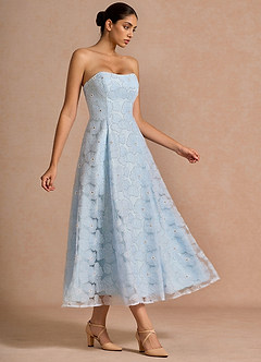 Aiselle Sky Blue Maxi Dress image3