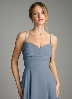 Azazie Ayla Abiti da Damigella Abito A-Line in Chiffon Scollo a Cuore Crepuscolo image5