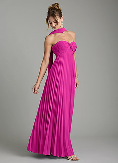 Azazie Tempest Abiti da Damigella Abito Convertibile Impero in Chiffon Corsetto Fucsia image7