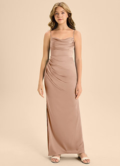 Azazie Mai Junior English Rose A-Line Sweetheart Neckline Stretch Satin Dress image5