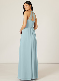 Azazie Sarah Final Sale Mist Empire Pleated Chiffon Dress image5