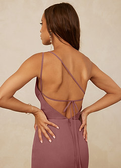 Christian Siriano Bridal for Azazie 1003 Bridesmaid Dresses Desert Rose Sheath One Shoulder Chiffon Dress image6