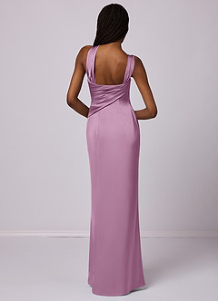 Barbie ♥ Azazie Bridesmaid Dresses Wisteria Mermaid One Shoulder Stretch Satin Dress image2