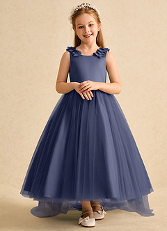 Azazie Lorita Flower Girl Dresses Stormy A-Line Beaded Tulle Dress image6