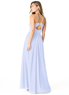 Azazie Cora Bridesmaid Dresses Lavender A-Line Pleated Chiffon Dress image2