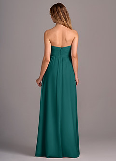 Azazie Joni Bridesmaid Dresses Peacock A-Line Strapless Chiffon Convertible Dress image5