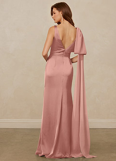 Christian Siriano Bridal for Azazie 1011 Bridesmaid Dresses Rosette Mermaid Bow Stretch Satin Dress image2