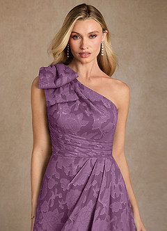 Azazie Easton Mother of the Bride Dresses Wisteria Ball-Gown One Shoulder Floral Burnout Dress image3