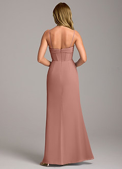 Azazie Chantel Bridesmaid Dresses Cedar Rose Sheath Strapless Chiffon Convertible Dress image6