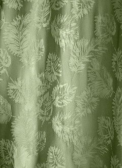 Azazie Emoria Bridesmaid Dresses Sage Green Jacquard A-Line Off the Shoulder Jacquard Dress image4