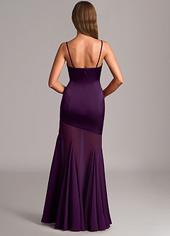 Azazie Uma Bridesmaid Dresses Grape Mermaid Strapless Chiffon Convertible Dress image5
