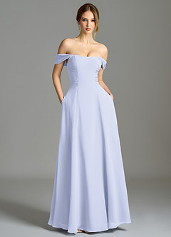 Azazie Oasis Brudtärnklänningar Klä av A-Linje i Chiffong med fickor Lavendel image2