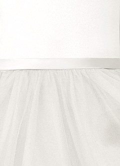 Azazie Marybell Flower Girl Dresses A-Line Bow Tulle Ankle-Length Dress image4