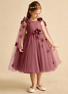 Azazie Staria Robe Demoiselle D'honneur Fillette Robe Princesse en Tulle Rayé Améthyste image7