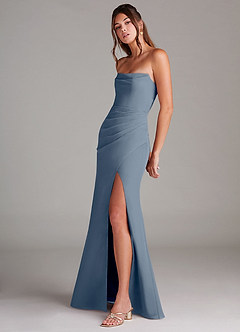 Azazie Leonis Bridesmaid Dresses Twilight Sheath Strapless Chiffon Convertible Dress image3