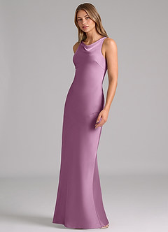 Azazie Allettie Bridesmaid Dresses Wisteria Mermaid Stretch Satin Dress image4