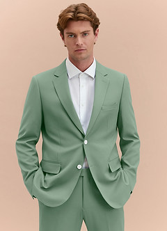 front James Matcha Structured Stretch Suit Jacket