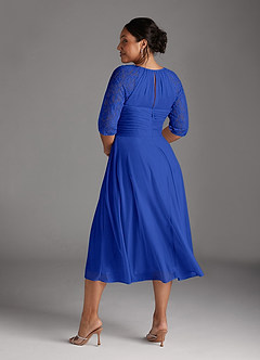 Azazie Gracelyn Kleider für die Brautmutter A-Linie Spitze Kleid Königsblau image9