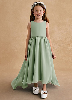 Azazie Pip Final Sale Dusty Sage A-Line Sleeveless Chiffon Dress image1