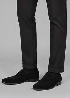front Mocassins masculinos de camurça