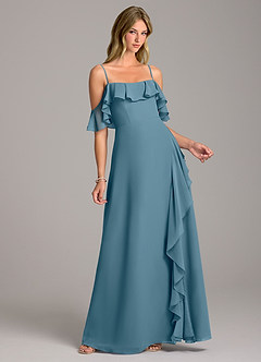 Azazie Aubrie Bridesmaid Dresses Bermuda A-Line Off the Shoulder Chiffon Dress image1