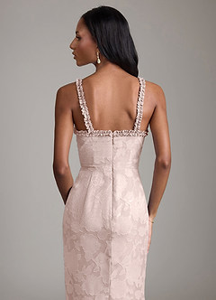 Azazie Corina Suknie dla druhen Syrena Marszczony Kwiatowe wypalenie Do ziemi Sukienka image3