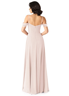 Azazie Tancie Bridesmaid Dresses Rose Petal A-Line Off the Shoulder Chiffon Convertible Dress image2